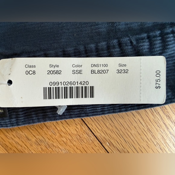 J. Crew 484 Slim Fit Corduroy Men's Jeans/Pants ~ Blue ~ 100% Cotton 32 x 32 - Picture 8 of 10